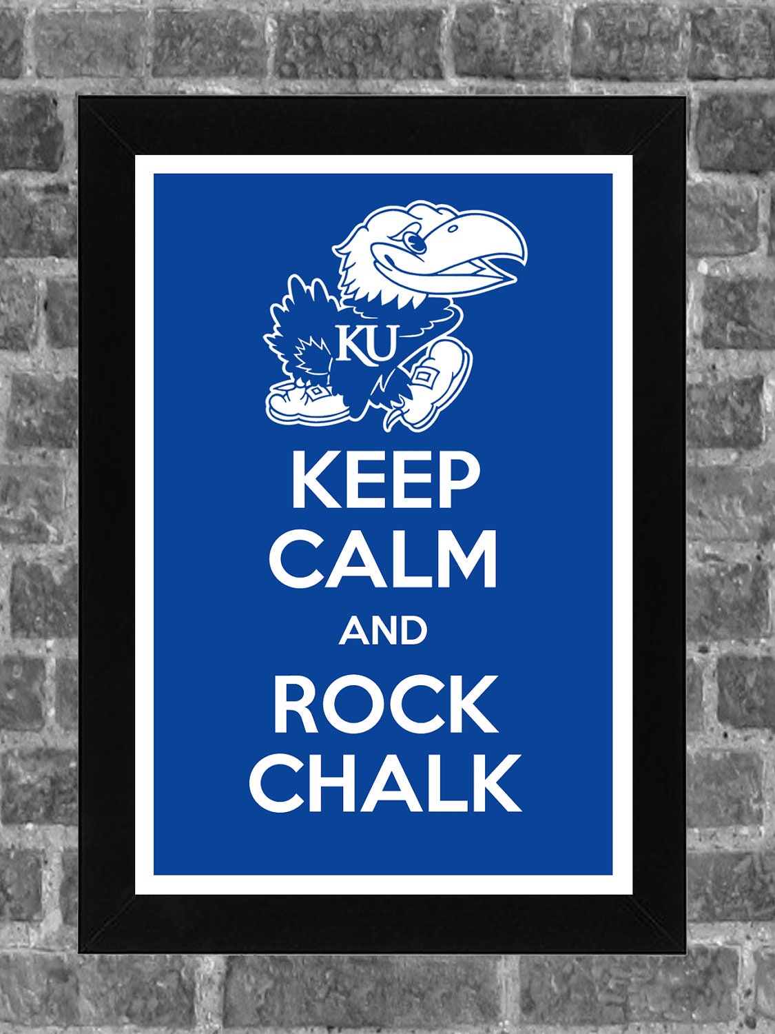 Keep Calm Kansas Jayhawks NCAA Print Art 11x17