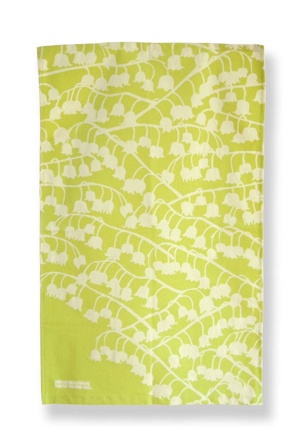 Lily screen printed cotton tea towel - KatyClemmans
