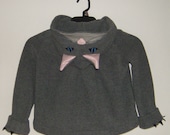 Custom Made Cat Kitty Girls Fleece Jacket Coat Hoody. You Choose Color
