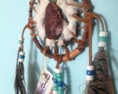 MANDELA Native American Mohawk Birch BVark with Handcrafted Turtle.