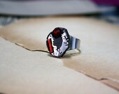 Digital watch movement adjustable unisex ring