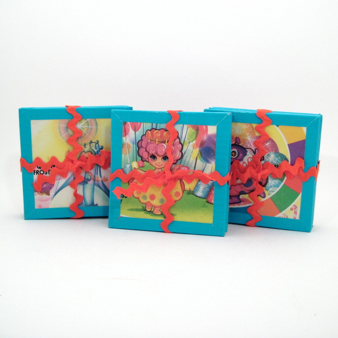 Candy Land Coasters - Board Game Coaster Set - Recycled Coasters - Childhood
