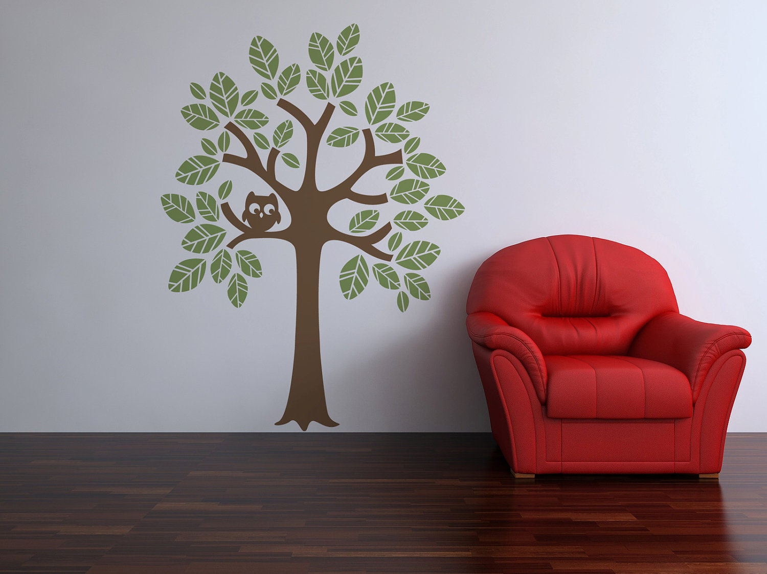 Two Color Tree Vinyl Wall Decal Size XLARGE - Tree Wall Decal, Tree Art, Nursery Tree, Child Decal, Tree Wall Art, Child Tree, Vinyl Tree