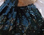 Mermaid Green & Gold Cocktail Dress Size Small S