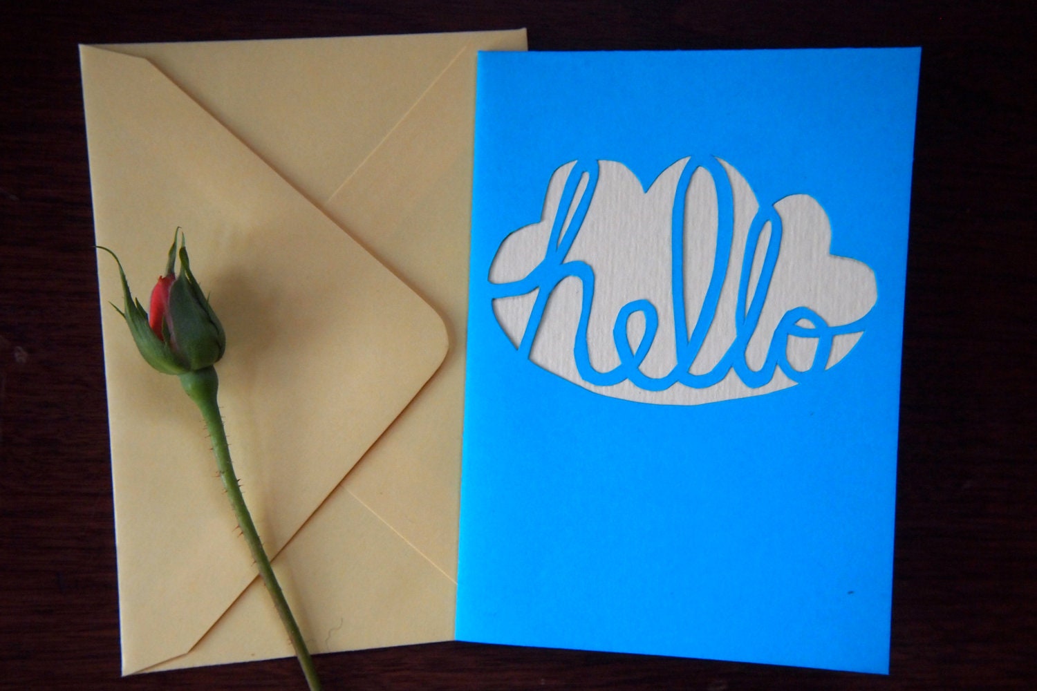 Papercut Card: Hello Cloud