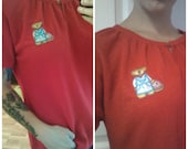 Vintage 80s Teddy Bear Trapeze Top ON SALE