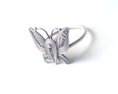 Filigree Butterfly Ring - Sterling Silver, Vintage Style