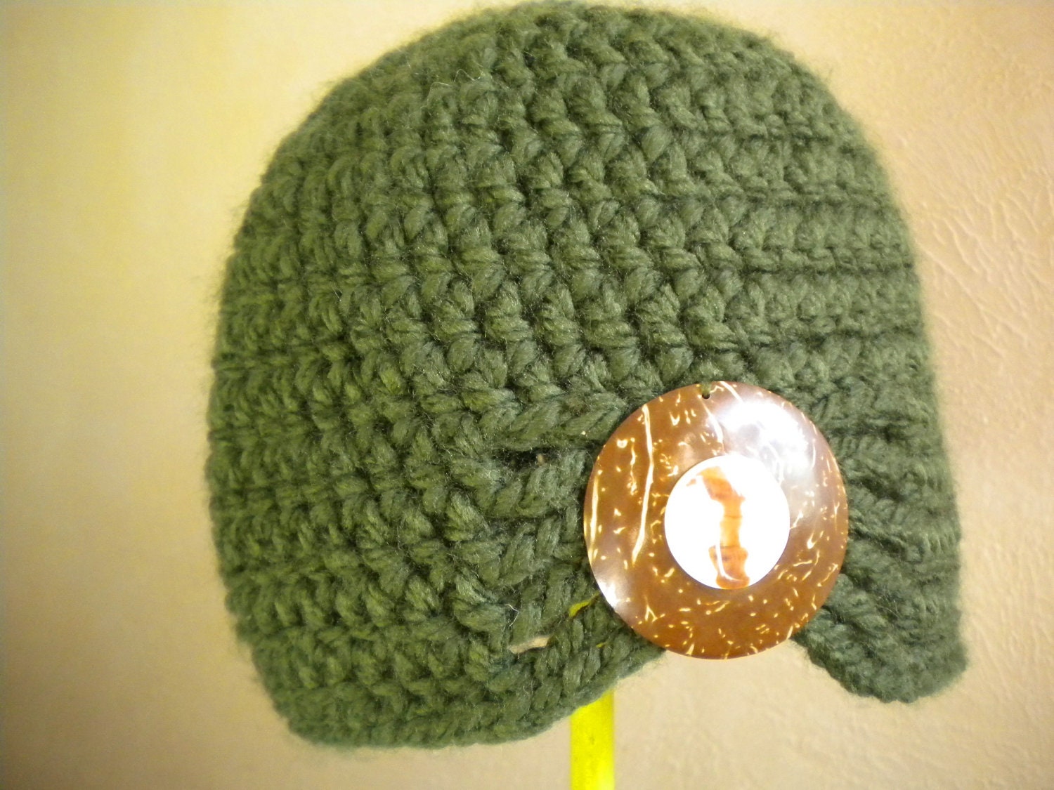 Zen Green Custom Crochet Hat for Women / Little Girls / Toddlers / Baby Girls - 1920s Style Flapper Cloche Turban Beanie