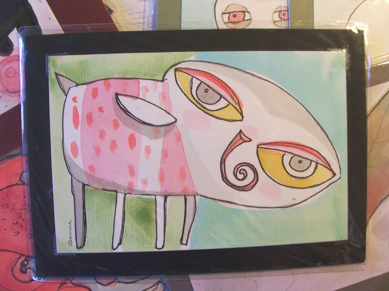Friendly Funky Bug Critter original hand drawn illustration