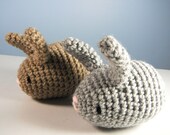 crochet toy rattle rabbit baby plushie toddler custom personalized personalised .. 1 baby bunny rattle
