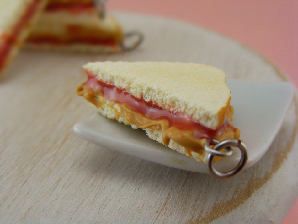 Peanut Butter and Jelly Sandwich Pendant