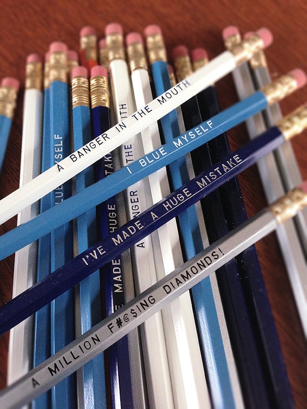 12 Arrested Development inspired Engraved Pencil Pack