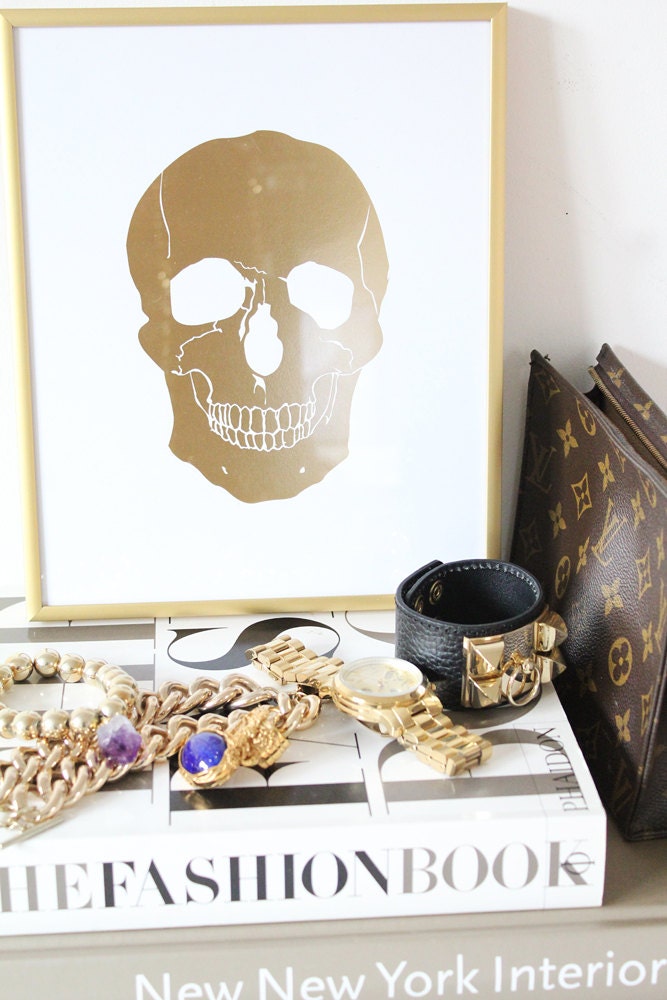 Gold Skull Print