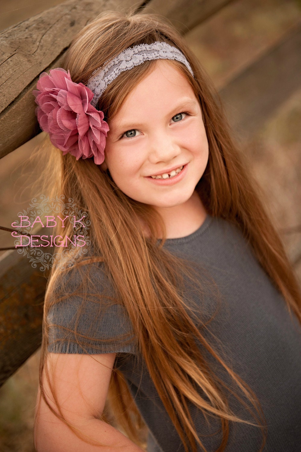 Headband / Newborn Headband / Baby Headband / Girls Headband JAMESON Ruffle Chiffon n Tulle Shabby Flower Lace Elastic Headband U PICK