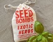 Seed Bombs - Exotic Herbs - Grow Your Own Cinnamon Basil, Lemon Mint and Lime Basil