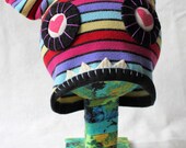 monster hat.  upcycled.  fits toddlers 1-3 years.