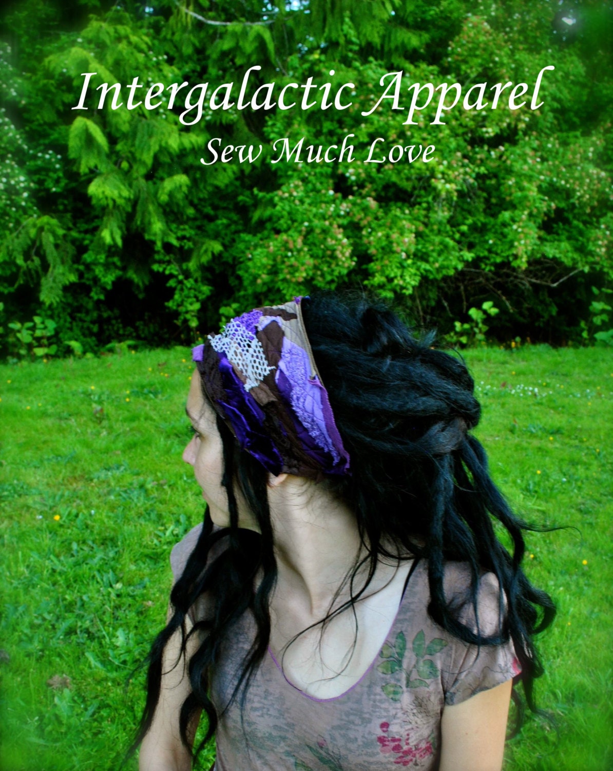 Headband, Gypsy Hair Wrap, Pixie Dread Wrap, Original Interstellar Weave
