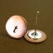 Personalized Initial Stud Earrings -  Hand Stamped Initial Earrings in Aluminum, copper or brass