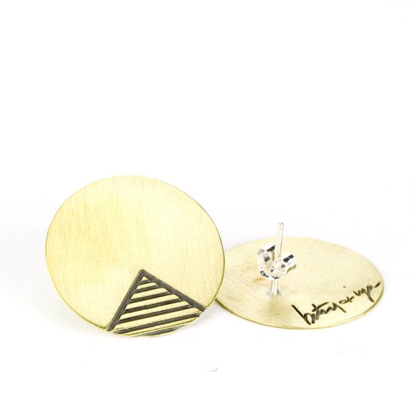 Stud earrings - Mexico pyramids - aztec jewelry