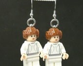 Star Wars Princess Leia full body silver earrings in FREE gift box