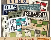 Odds & Ends - printable vintage bingo and lotto card sheets