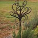 Garden Stake-Whimiscal Tree Design cut from Heavy Steel