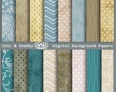 Instant Download--Chic & Shabby  Digital Background Papers