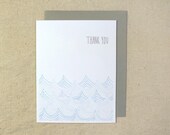 Nautical Waves, Thank You Card,  Single