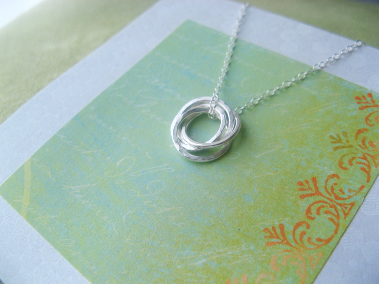 FOUR SISTERS Necklace with POEM - Jewelry for 4 Sisters Sterling Silver INSEPARABLe RINGs Friendship - Gift Wrapped