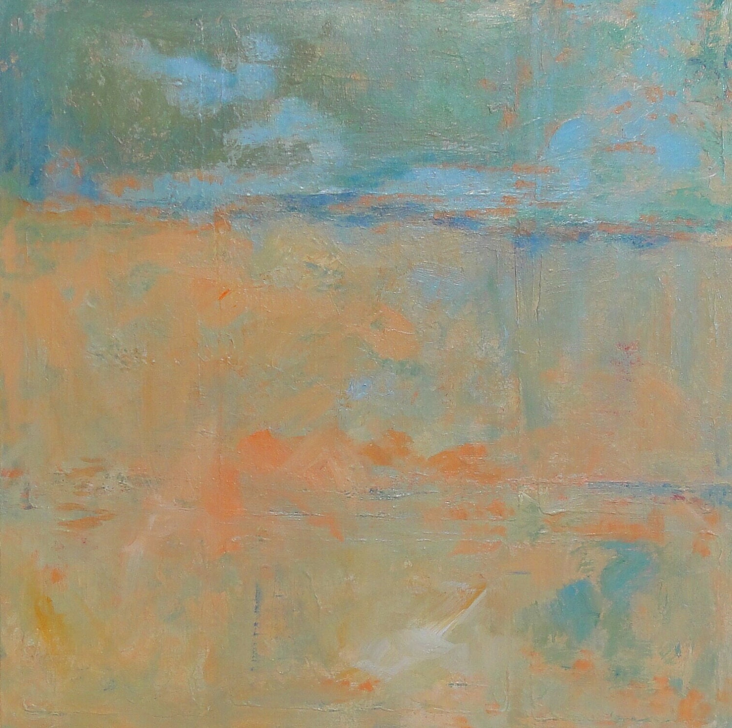 Sale - Minimalist, Abstract, Acrylic, Original Painting on Canvas 24 x 24 inch Art by Robin Pocisk