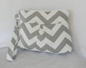 Chevron Pleated Wristlet Clutch - You choose the Chevron Color
