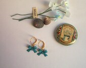 Turquoise Bow Earrings - 'Rodeo Beau'