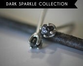 NEW Dark Sparkle Collection: Black Rough Diamond Earrings