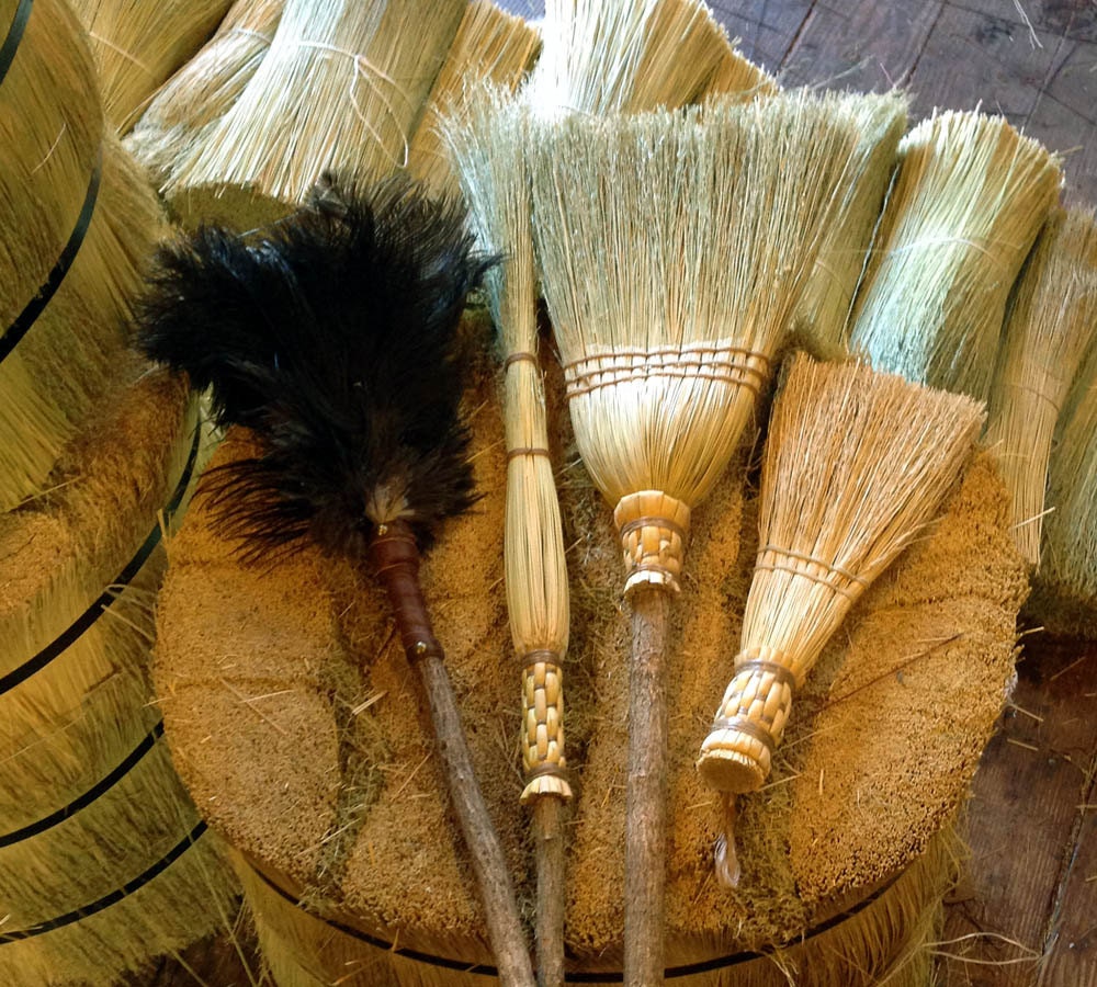 Spring Cleaning Brooms and Duster Set In Rust, Black or Mix