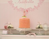 PINK DAMASK BALLERINA Printable Party Backdrop - you print Il_170x135
