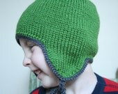 The Canadian - Custom knit earflap hat, newborn to 4T, choose size and colours
