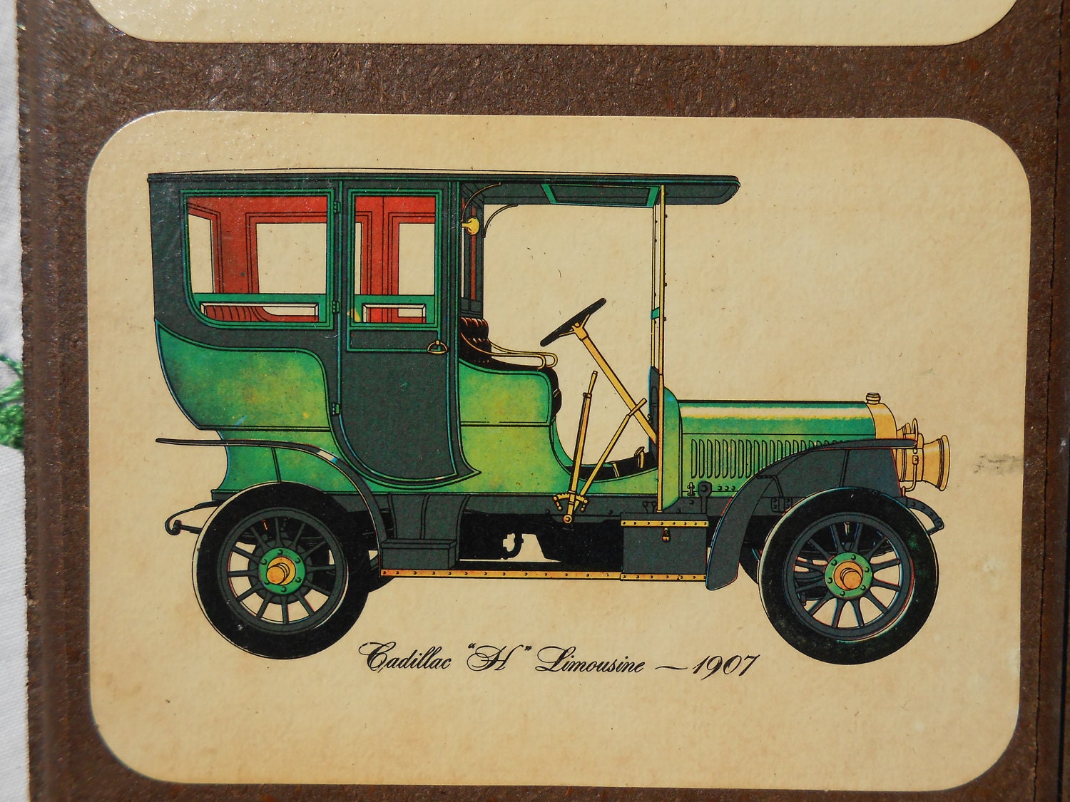 Three Car Art Plaque / Vintage Automobile Art / Vintage Antique Car Plaque
