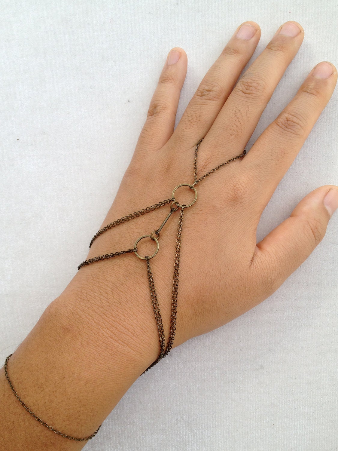 Brass two tiered hand chain
