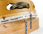 Blue Long Byzantine - Chainmaille Earrings