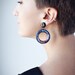 Galaxy earrings - Blue Nebula - Space jewelry - Stars (E109)