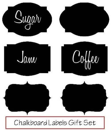 Chalkboard Labels Gift Set and Starter Set-12 Labels and 1 Chalk Marker-Hostess Gift, Stocking Stuffer
