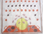 Vintage Atomic Towel Appetizers NeatoKeen Mid Century Modern