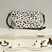 Black Dots Foldover Bag - Custom Length Leather Strap - Converts to Tote - Spotted Leopard Shoulder Bag -  Hobo purse . (no2)
