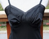 Vintage 1960's Vanity Fair Black Slip size 32