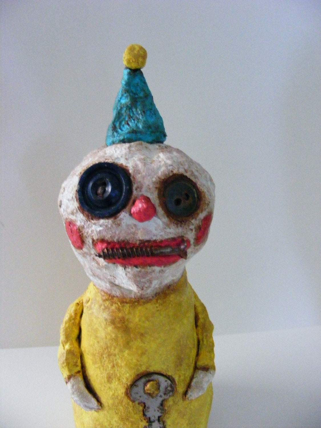 Primitive Folk Art Doll Clown