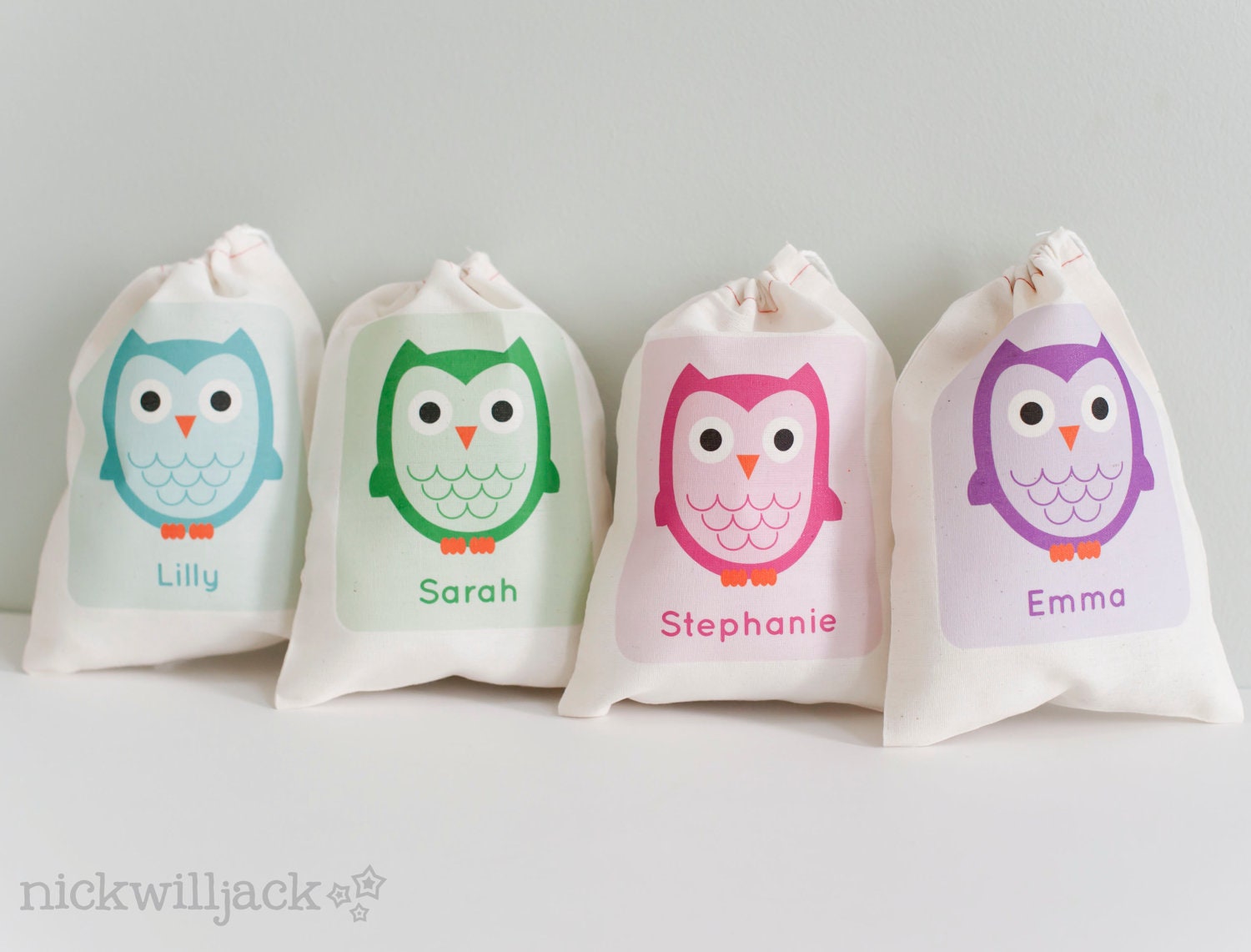 Owl Party Favor Bags-Set of 6