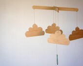 Rainy Day Wood Mobile - Wooden Nursery Gift