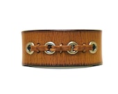 Brown Leather Cuff Bracelet Mens Womens Leather Cuff