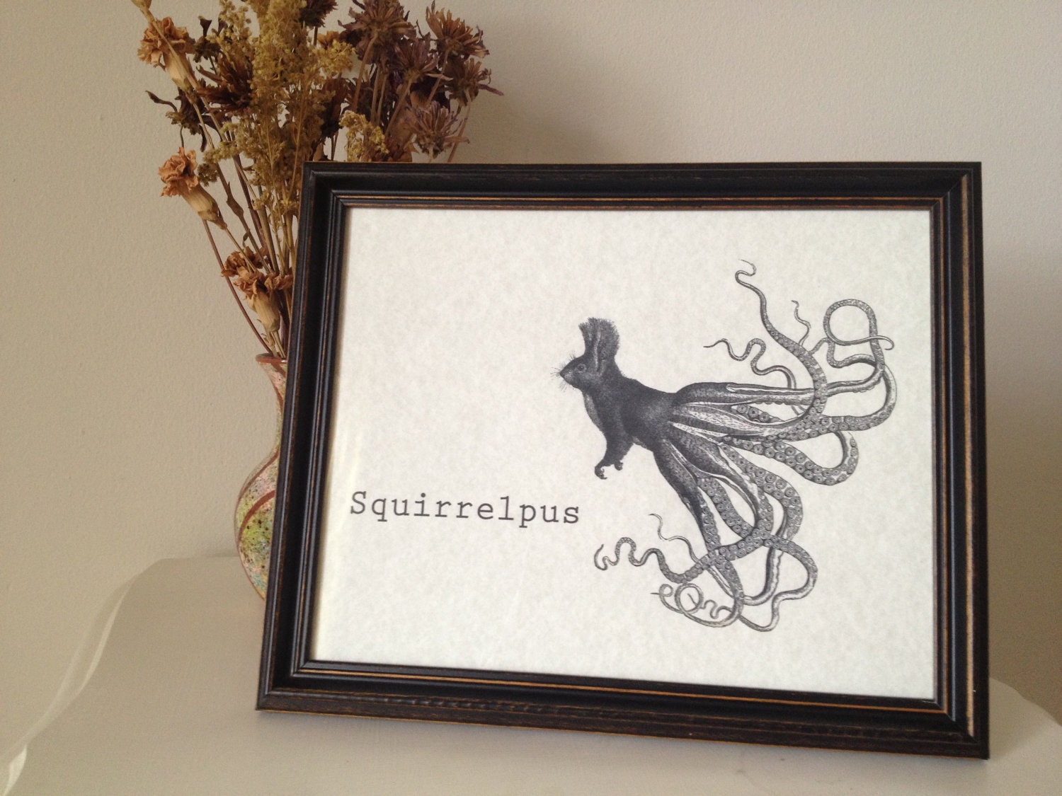 Framed 8 x 10 Squirrelpus Print