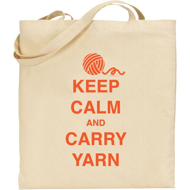 Keep Calm and Carry Yarn - Orange - INSTANT DOWNLOAD - Digital Download JPG
